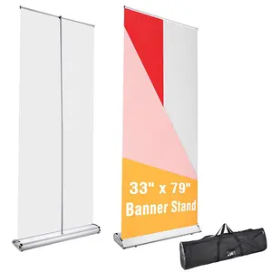 Fabriek Directe Verkoop Roll-Up Banner Basis Reclame Display Afdrukken Logo Economische Legering Draagbare Rollup Banner Stand