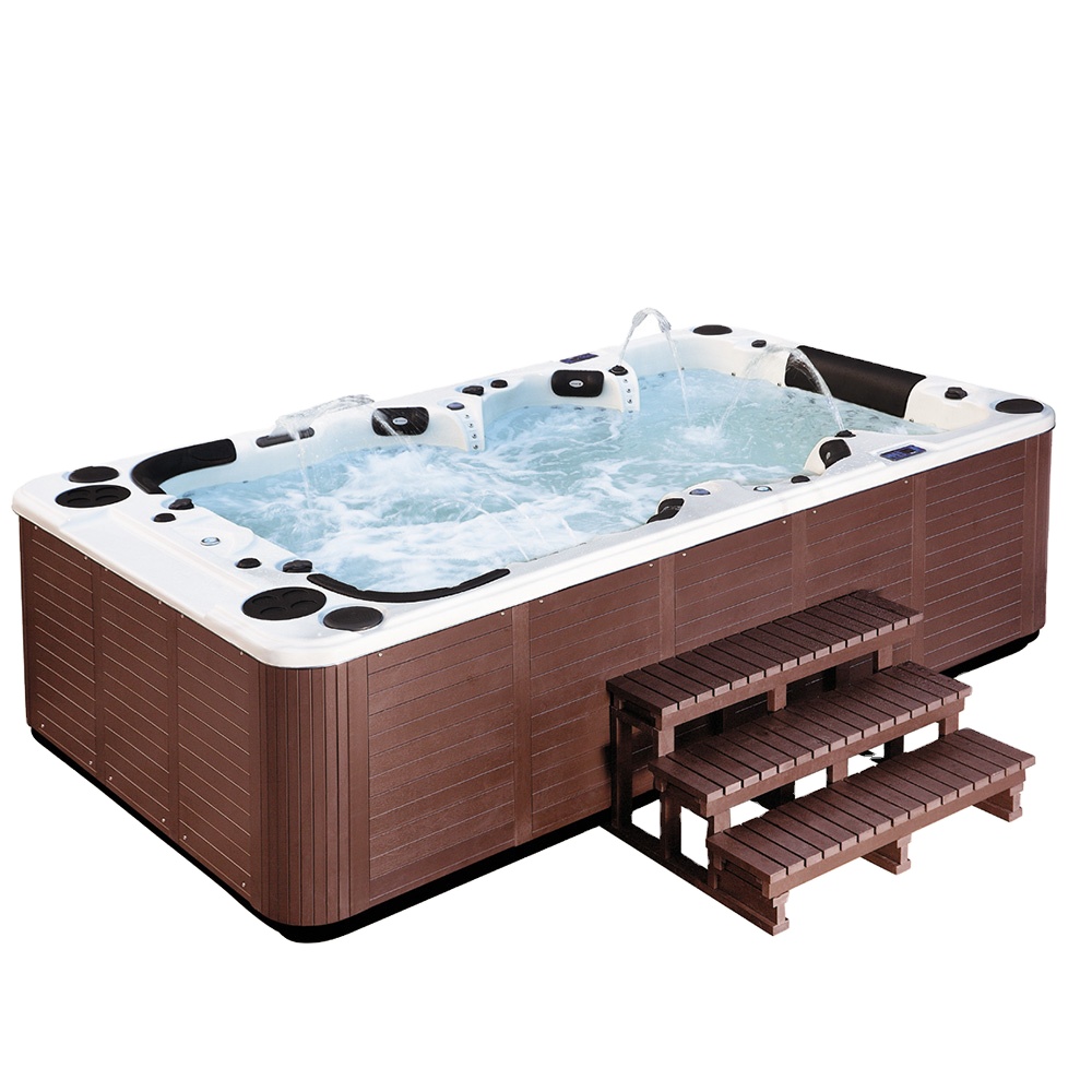 Sunrans lusso grande vasca idromassaggio mini piscina Balboa massaggio 10 persone vasca idromassaggio spa all'aperto