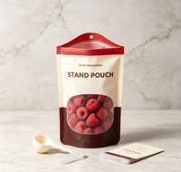 Sacs d'emballage alimentaire souples personnalisés avec logo, type Doypack, à fermeture éclair, fabricant de sacs à fond plat