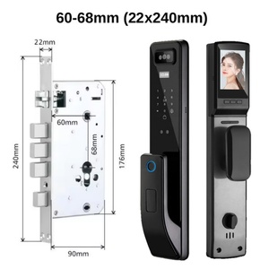 Glomarket Serrure de porte numérique intelligente en alliage d'aluminium avec reconnaissance faciale 3D automatique, WiFi, sécurité intelligente, mot de passe, carte, Tuya - Product Image 6