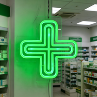 Module LED multifonctionnel CBD pour affichage intérieur, écran LED, enseigne LED pour pharmacie, affichage néon animé pour pharmacie
