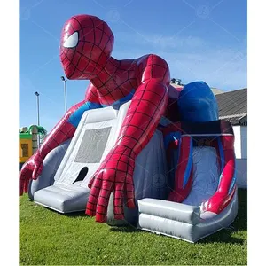 Salto inflável infantil ao ar livre, campo de jogo, salto, aranha, casa