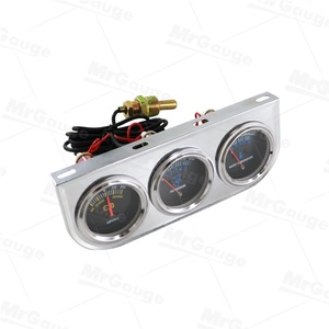 वेने फैक्ट्री डायरेक्ट सेल्स यूनिवर्सल कार गेज को 1 12 वी 24 वी 2 में 52 मिमी एपर्स ऑयल प्रेशर वॉटर टेम्प क्रोम ट्रिपल गेज - Product Image 4