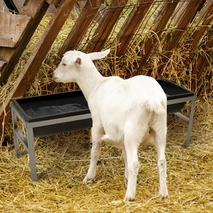 JH-Mech Largement Utilisé 39 "Long Porc Chèvre Cheval Abreuvoir Mangeoire À Bétail Avec Support En Métal Portable Facile À Nettoyer Mangeoire À Chèvres En Métal - Product Image 5