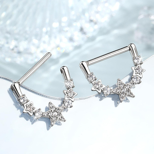 Toposh venta al por mayor nuevo Sexy médico acero cuerpo pezón <span class=keywords><strong>Piercing</strong></span> Acero inoxidable circón cristal 14G pezón anillo joyería - Product Image 2