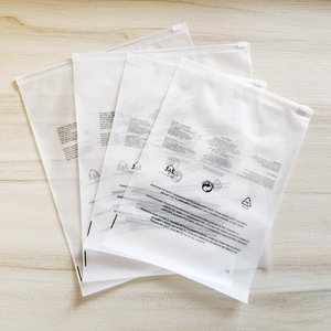 Màu đen mờ Dây Kéo Túi <span class=keywords><strong>PP</strong></span> với thiết kế logo tùy chỉnh bao bì in dây kéo túi zip khóa túi để đóng gói - Product Image 3