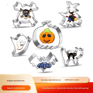 Set di formine per biscotti in acciaio inossidabile da 6 pezzi per biscotti di <span class=keywords><strong>Halloween</strong></span> per torte domestiche o decorazioni per feste - Product Image 5