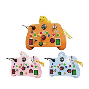 Montessori lumière LED occupé conseil <span class=keywords><strong>jouet</strong></span> enfant en bas âge circuit électrique interrupteur contrôle sensoriel activité conseil voyage apprentissage éducation <span class=keywords><strong>jouet</strong></span> - Product Image 1