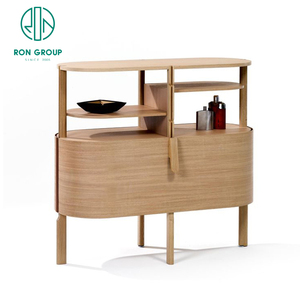 Vente en gros Armoire moderne carrée à plusieurs niveaux en bois de fer pour la salle à manger Rangement de magazines en porcelaine sur mesure pour la maison Villa - Product Image 4