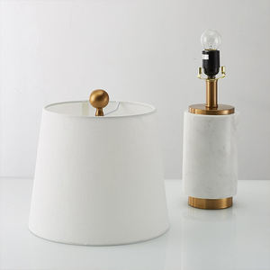 Luz de lectura de cabecera Hotel Dormitorio Decoración Escritorio Oficina Moderna Base de mármol blanco Lámpara de mesa - Product Image 6