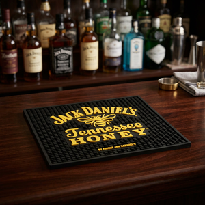 Jack Daniel's Whiskey <b>Bar</b> PVC Rubber Drip Mat for Industrial and <b>Home</b> Kitchen CountersCustom Non Slip Rubber <b>Bar</b> Mat - Product Image 1