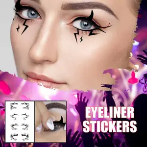 Halloween Temporary Eye Tattoo Stickers Diy Waterproof Flash Disposable Eyeshadow Eyeliner Face Sticker