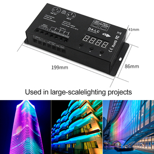 Công suất cao 4 kênh <span class=keywords><strong>RGBW</strong></span> Bộ giải mã mới hiển thị kỹ thuật số điện áp không đổi DMX512 mờ cho hiệu ứng hình ảnh tối ưu - Product Image 6