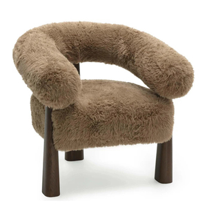 Sillón Moderno de Alta Calidad para Sala de Estar, con Marco de Roble, Tapizado, con Peluche, para Descanso. - Product Image 5