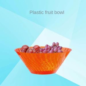 Customization Logo Color 3400ml Unbreakable Resin <b>Ps</b> Acrylic Plastic Striped Fruit Salad Bowl for Hotel Meals Home Living Room - Product Image 4