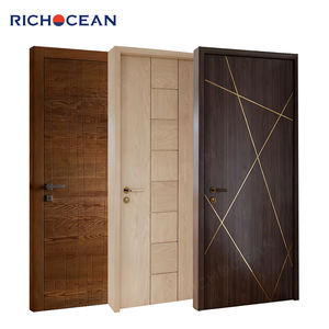 Portes intérieures en bois massif composite RICHOCEAN, fabrication directe d'usine, insonorisées, portes battantes en bois pour salle <span class=keywords><strong>de</strong></span> bain, en vente - Product Image 1