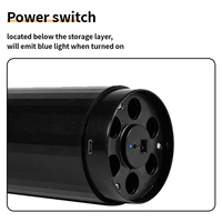 Nouveau design de broyeur d'herbes électrique rechargeable personnalisé broyeur d'épices à tabac noir conteneur de stockage noir avec cachette
