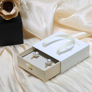 Sponge Liner Corrugated Board Gold Foil Embossing UV Coating Matt Lamination Vanishing Print Designer Jewelry Drawer Gift Box - Product Image 1