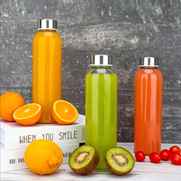 Bouteilles en verre vides en gros 500ml/750ml/1000ml - Design élégant à large ouverture pour le sport et les voyages avec bouchon à vis et sérigraphie
