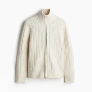 Pull cardigan zippé 3D pour homme, personnalisé, avec logo sur le devant, en coton tricoté, veste unique, vêtements en tricot - Product Image 1