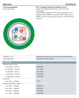 6XV1878-2A Industrial Ethernet FastConnect TP cable estándar GP 4x2 Cable de instalación CAT6A a IE FC RJ45 enchufe 4x2 AWG24