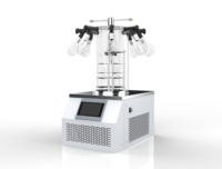 Lyophilisateur de peptides de laboratoire fiole de paillasse de petite taille 80c lyophilisateur sous vide avec porte-bouteilles