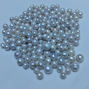 <span class=keywords><strong>Perle</strong></span> Sciolte Naturali Edison <span class=keywords><strong>Bianche</strong></span> Autentiche di Acqua Dolce, Grandi Dimensioni Quasi Rotonde, 9-15mm - Product Image 4