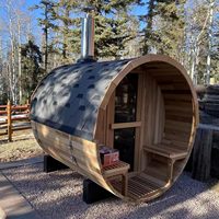 Sauna à vapeur extérieur personnalisé en forme de baril, 2 à 10 personnes, en cèdre rouge/épinette canadienne, traditionnel, 220V, certifié ETL, avec WiFi