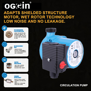 <span class=keywords><strong>Pompe</strong></span> de circulation d'eau chaude silencieuse OGGIN 20-6-130W, hauteur de refoulement 6m, <span class=keywords><strong>surpresseur</strong></span> automatique pour chauffage solaire, 3/4 pouce 20mm 130mm - Product Image 2