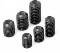 Oxyde d'acier allié de qualité 12.9 noir DIN 913 vis sans tête M3 M4 M5 M6 M8 M10 DIN913 vis à six pans creux avec pointe plate