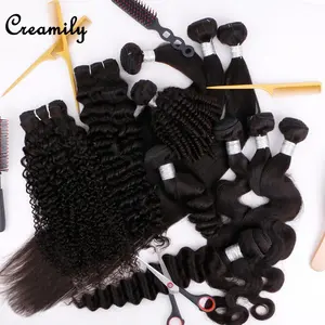 Venda por atacado barato virgem remy 100 cabelo humano brasileiro, extensão de cabelos humanos trançados, pacotes de cabelo humano da china