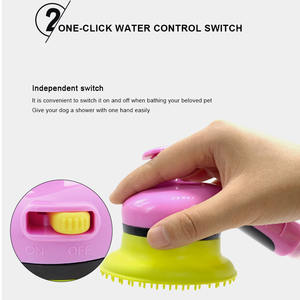 BunnyHi XZS003 in Silicone doccia pettine SPA per massaggio Shampoo spazzola per massaggio al bagno per cani e gatti soffione doccia - Product Image 3