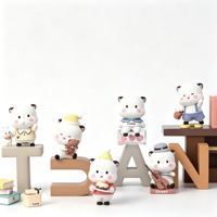 Yubi Bear Figurine en boîte surprise pour la saison des diplômes, en PVC, Panda en peluche, jouet mignon, cadeau, ornement, en stock, fabrication OEM, vente en gros