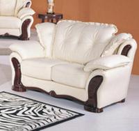 Canapé d'angle moderne de style coréen en cuir véritable convertible et inclinable, rembourré en éponge, pour salon