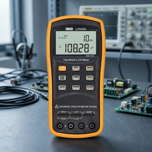 Testeur LCR numérique portable 10828F avec écran LCD et étui orange - Product Image 3