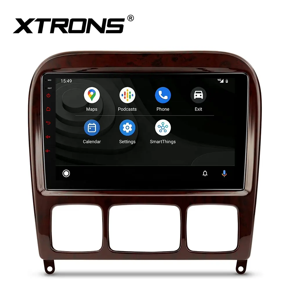 Xtrons kit multimídia automotivo android 12, com rádio, carplay, dsp, 9 polegadas, estéreo, para mercedes benz w220, s280, s320, s350, s400, s430 s500, 1998-2005