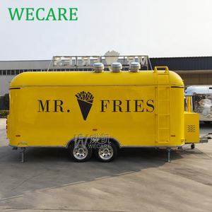 WECARE Camion de crème glacée au café <span class=keywords><strong>Voiture</strong></span> de restauration rapide Poulet rôti Pizza Remorque de restauration Bar mobile entièrement équipé Remorque Restaurant - Product Image 5