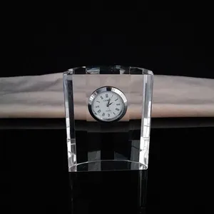 MH-BZ0035桌面桌子装饰水晶时钟纸重量