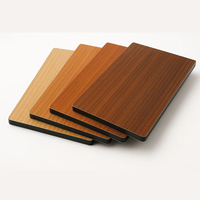 Revêtement extérieur en ACP PVDF à grain de bois 12202440mm, plaque multi-couleurs bois 3/4/5mm pour façade de villa