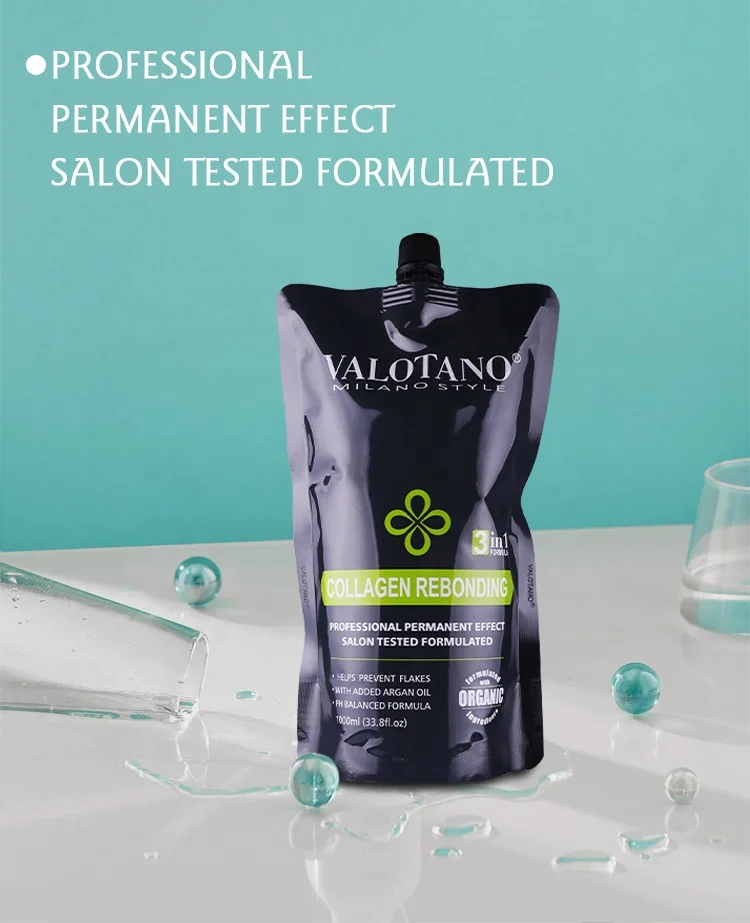 Valotano Collagen rebonding 3 IN 1 Hairmask Professional Salon Permanent Strong Hair Rebonding Kit products relax curly frizzy