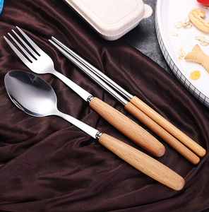 <span class=keywords><strong>Oneida</strong></span> Bộ Dao Kéo Cắm Trại Du Lịch Bằng Thép Không Gỉ 18/0 Cán Gỗ Cầm Tay Chất Lượng Hàng Đầu Đồ Dùng Dẹt - Product Image 3