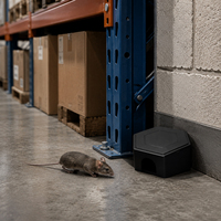 Station d'appât pour souris hexagonale en plastique ATMT-16, écologique, haute résistance, boîte de lutte contre les rongeurs, système d'appâtage sûr pour l'intérieur