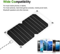 ALECTER Panneau solaire flexible monocristallin 10W USB à haute efficacité (>21,5%) Chargeur étanche IP65 Certifié CE TUV