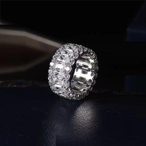 Banhado a prata anel esmalte branco para mulheres homens colorido CZ jóias Anillos Mujer - Product Image 2