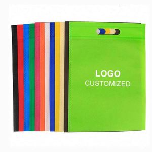 Bolsas de Compras Plegables Personalizadas, Reutilizables, con Asa Troquelada, de Tela No Tejida, Recicladas, al por Mayor, con Logotipo - Product Image 1