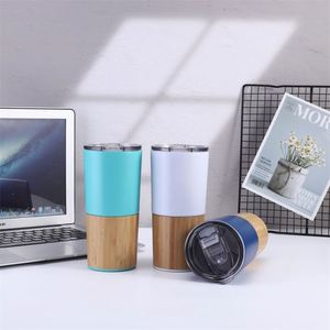 Tasse isotherme portable en acier inoxydable 304 avec coque en bambou résistante à la chaleur pour café, lait et eau – Vente en gros - Product Image 5