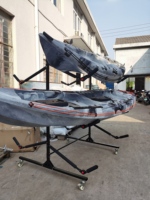 Support de rangement pour kayak autoportant avec roues mobiles Support de suspension pour kayak en acier robuste avec bras rembourrés larges réglables