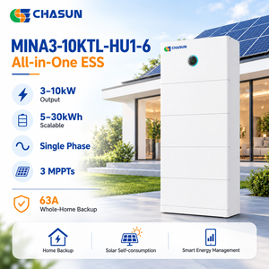 CHASUN 5-30kWh MINA ESS Todo en Uno, Inversor Híbrido 3-10kW, 3 MPPT 18A, IP66, 63A, Respaldo de 10 minutos, Apilable, Listo para VPP, LiFePO4, CAN - Product Image 2
