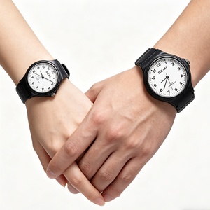 Montres à quartz simples pour couple, pour <span class=keywords><strong>homme</strong></span> et femme, étanches, cadran blanc, ensemble de montres pour lui et pour elle, cadeaux d'anniversaire pour les amoureux - Product Image 2