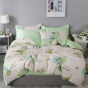 Wholesale Luxury Elegant Lace Design Embroidery Bed Sheet Custom Printed Duvet Cover Cotton Bedding Set Quality Customized Logo